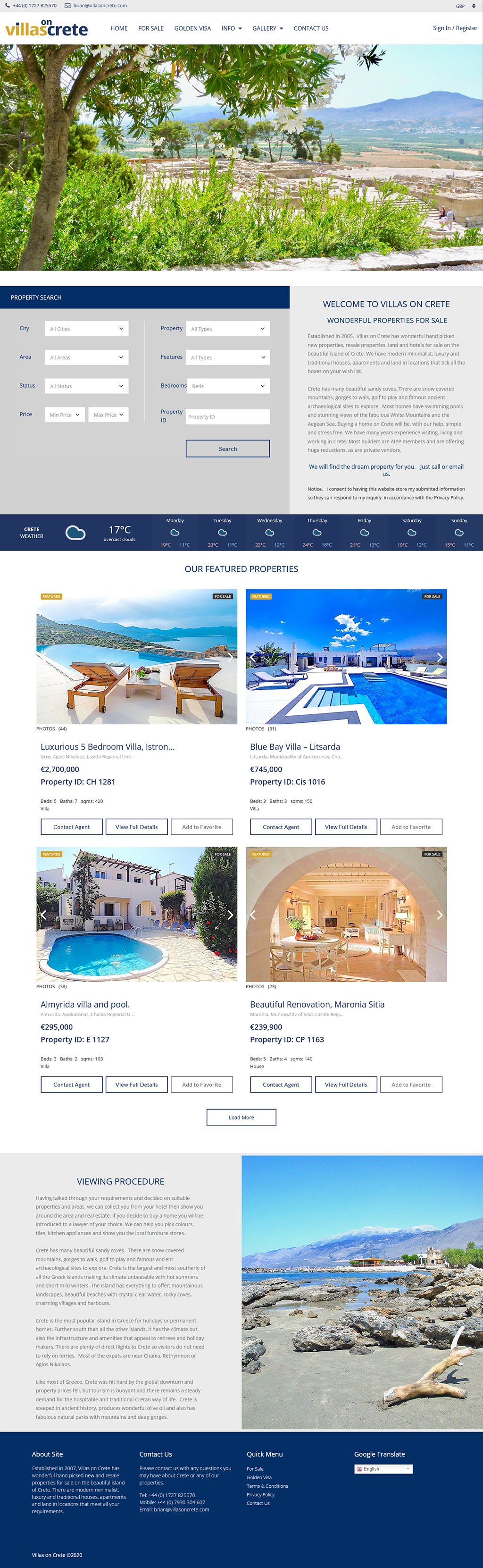 Villas on Crete