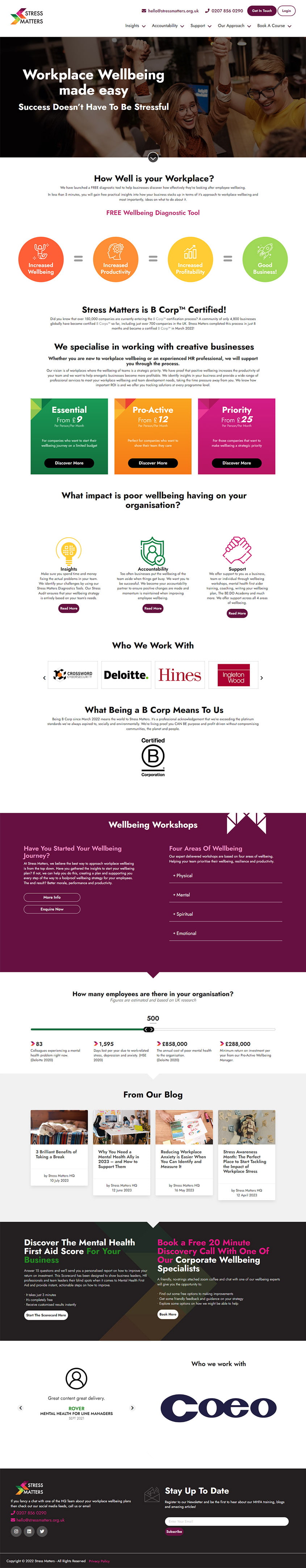 Stress Matters - stress matters web design