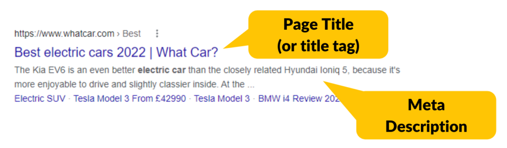Website Domain Authority Hijacking - Screenshot of a page title and meta description on Google 1