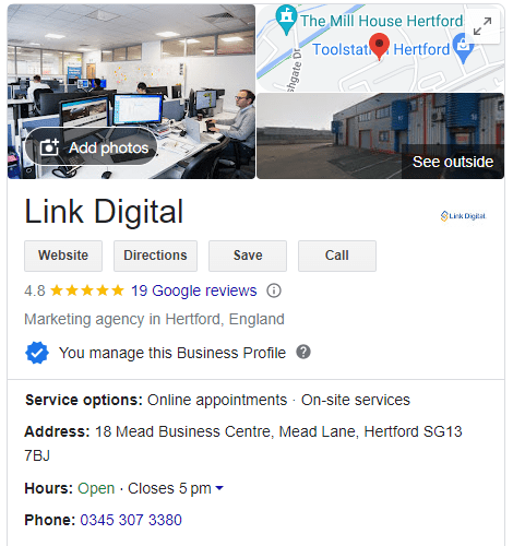 local seo google business profile