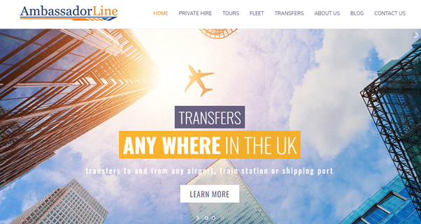 Orange website colour scheme