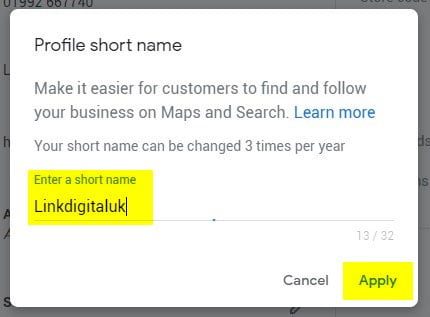 How to Set Up Your Google My Business Short Name in 3 Easy Steps - GMB profile name