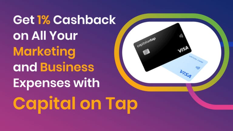 Get 1% Cashback on All Your Marketing and Business Expenses with Capital on Tap - Capital on Tap