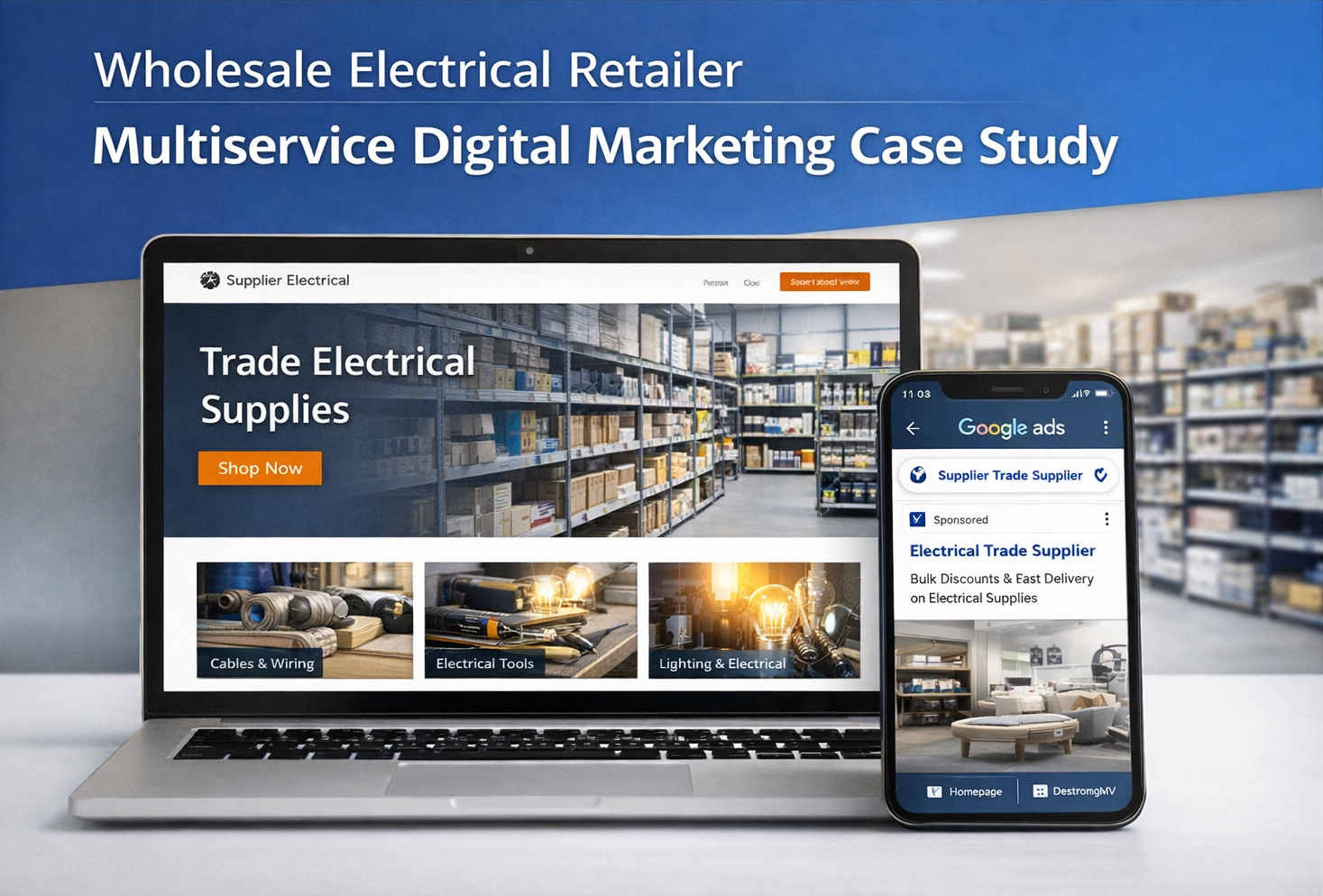 Electrical Retailer Digital Marketing - wholesale electrical retailer digital marketing case study